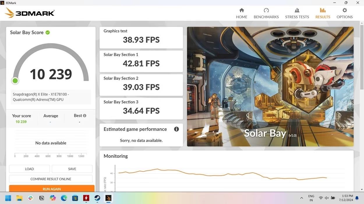 Snapdragon X Elite:3DMark 测试
