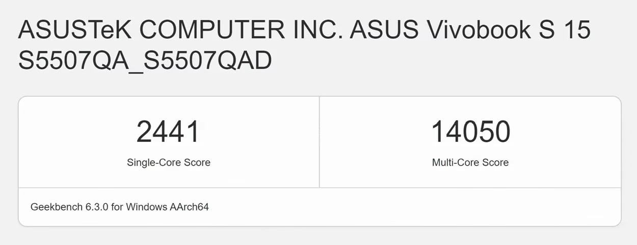 Snapdragon X Elite:Geekbench 6 CPU 测试